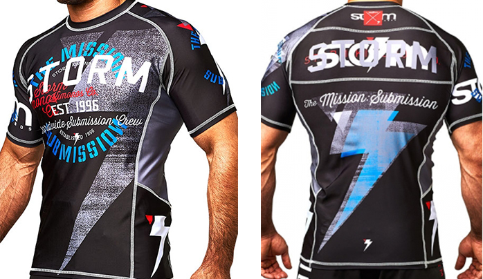 Storm Mixed Media Short Sleeve Rashguard | FighterXFashion.com