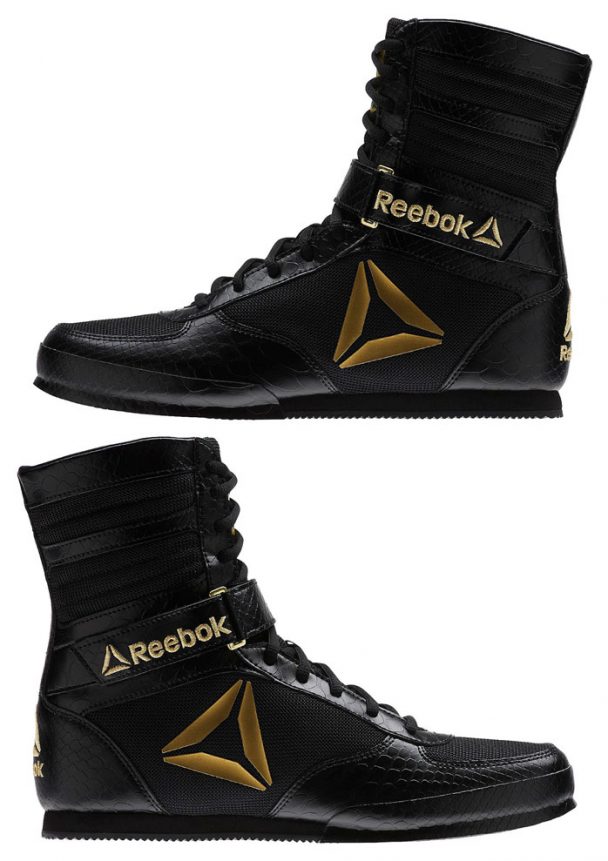 Reebok Boxing Boot Black Gold | FighterXFashion.com