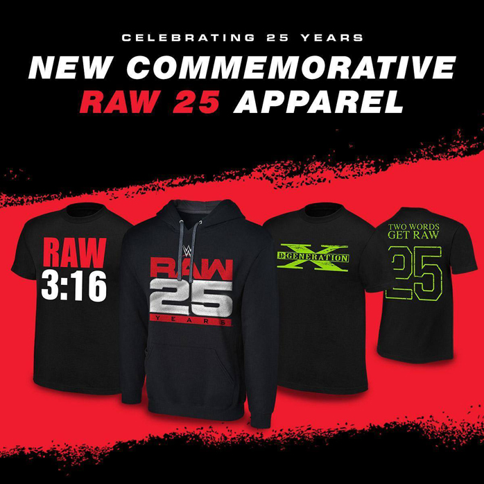 WWE Monday Night Raw 25th Anniversary Gear | FighterXFashion.com