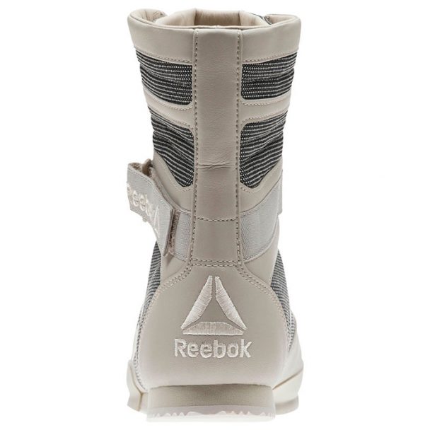 reebok boxing boots in ash and skull grey
