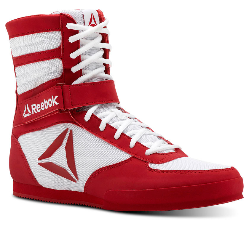 New Reebok Boxing Boots Red White Black | FighterXFashion.com
