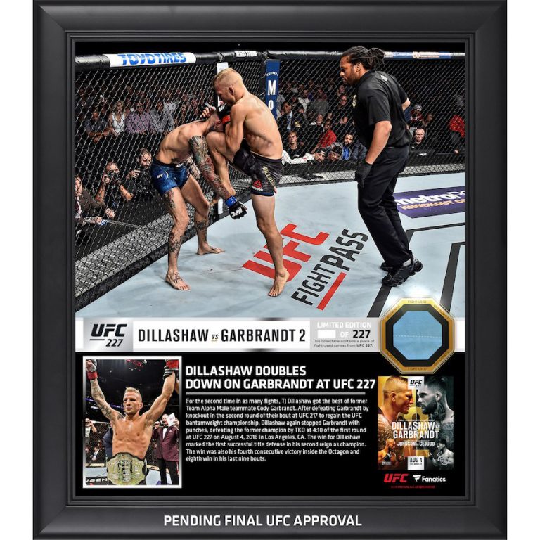 UFC 227 TJ Dillashaw and Henry Cejudo Collectible Collages
