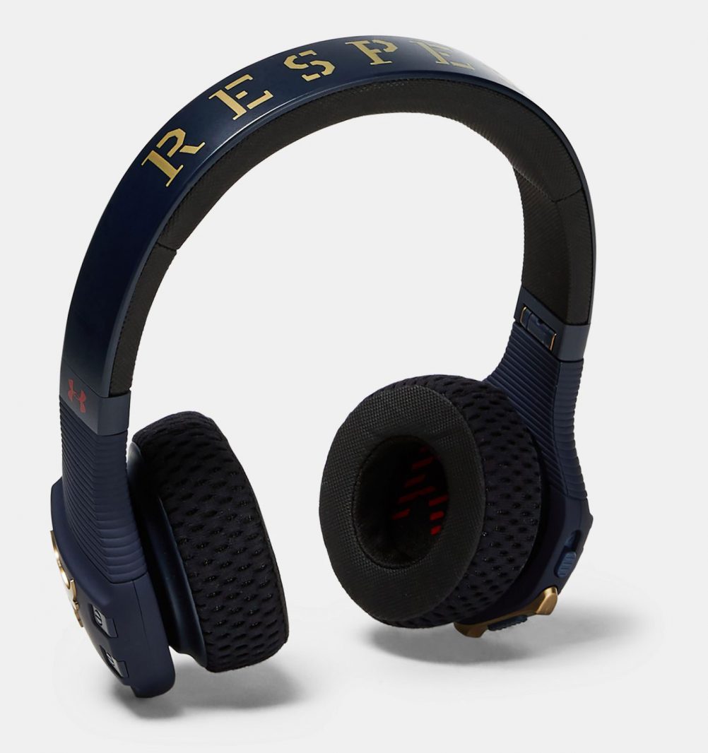 The Rock Under Armour Headphones Now Available in Navy Gold