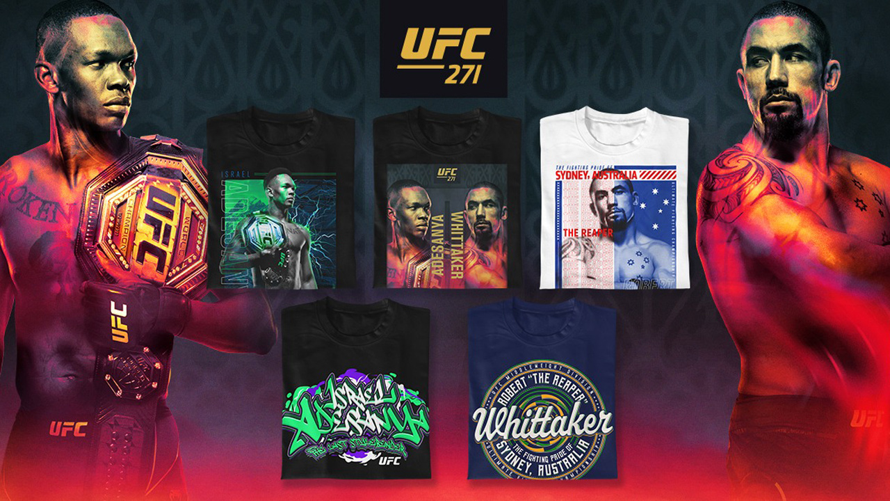 UFC 271 Shirts Event Gear Venum Walkout Wear