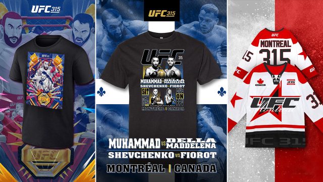 UFC 315 Montreal Shirts Apparel Merchandise Fight Gear