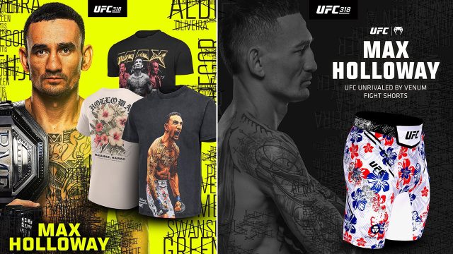 Max Holloway UFC 318 Shirts Fight Shorts Gear