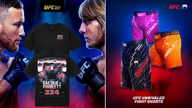 UFC 324 Shirts Shorts Fight Gear Apparel Merchandise
