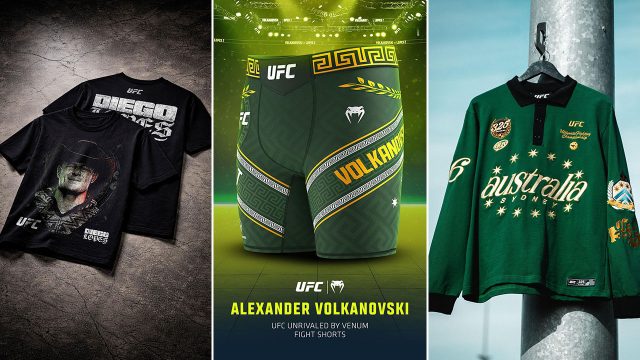 UFC 325 Sydney Apparel Shirts Fighter Shorts Merchandise Fight Gear