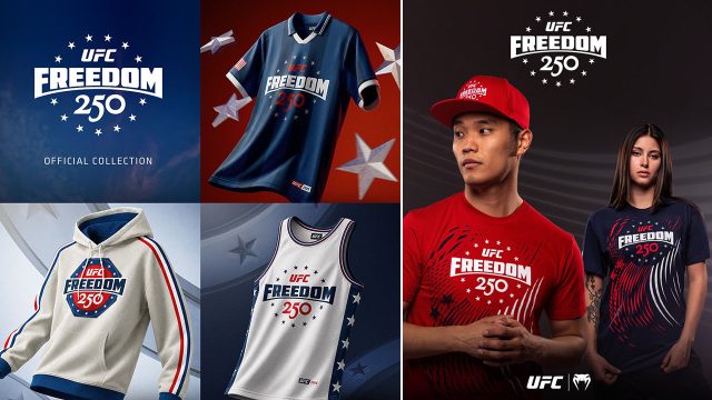 UFC Freedom 250 apparel, merchandise, Venum fight kits and fan gear collection