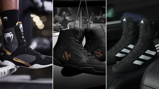 Best boxing shoes for 2026 featuring Venum Elite, Hayabusa Pro and adidas Box Hog 4 boxing shoes